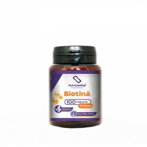 Biotina 500mcg, Nutrisential fara gluten, vegana